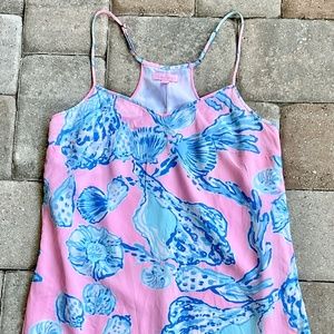Lilly Pulitzer Dusk Silk Slip Dress Barefoot Princess Pink Pout Small Seashell S
